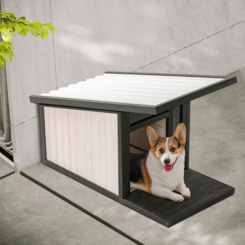 View of Tucker Murphy Pet™ Contrina Wood Dog House | Wayfair